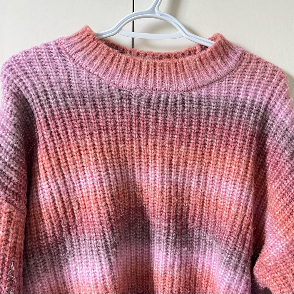 Dynamite Cozy Ombre Knit Sweater - Pink & Coral - Picture 2 of 4